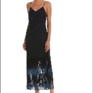 Haute Hippie silk dress with fringes. New